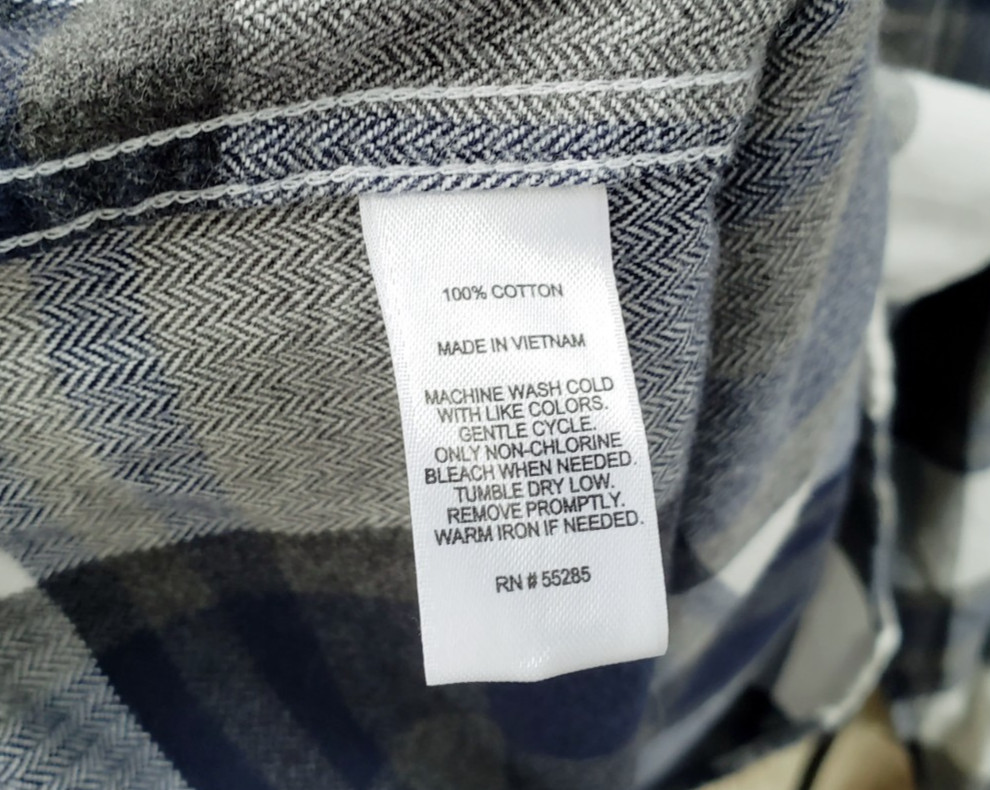 🔥 Express Button Down Gray Blue White Plaid Shir… - image 5