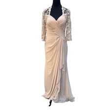 Mon Cheri Montage Dress Gown Lace Bolero Overlay Formal Occasion Evening Size 8