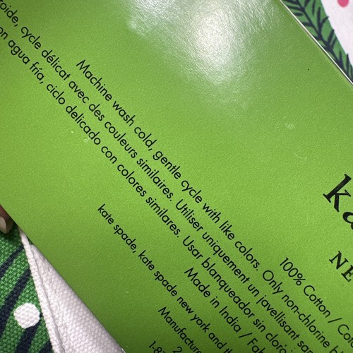 Kate Spade New York Christmas Holiday Table Runner 14x72” New With Packaging - Picture 6 of 14