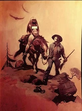 FRAZETTA "WESTERN CAPTIVE", ONE-OF-A-KIND 18x24" PHOTO PRINT, VINTAGE NEW, MINT