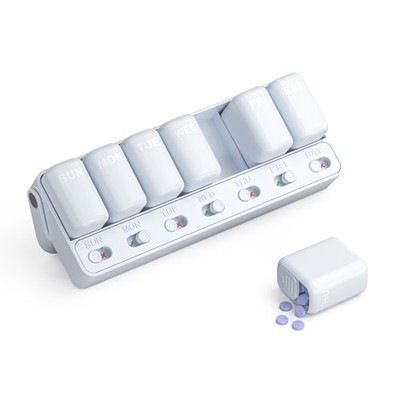 7 Day Weekly Pill Organizer, Large Removable Daily Pill Box, One-A-Day Travel...