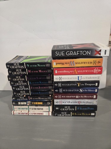 Lot Of 20 Sue Grafton Alphabet Paperback Books Mystery E Thru X Women Sleuths