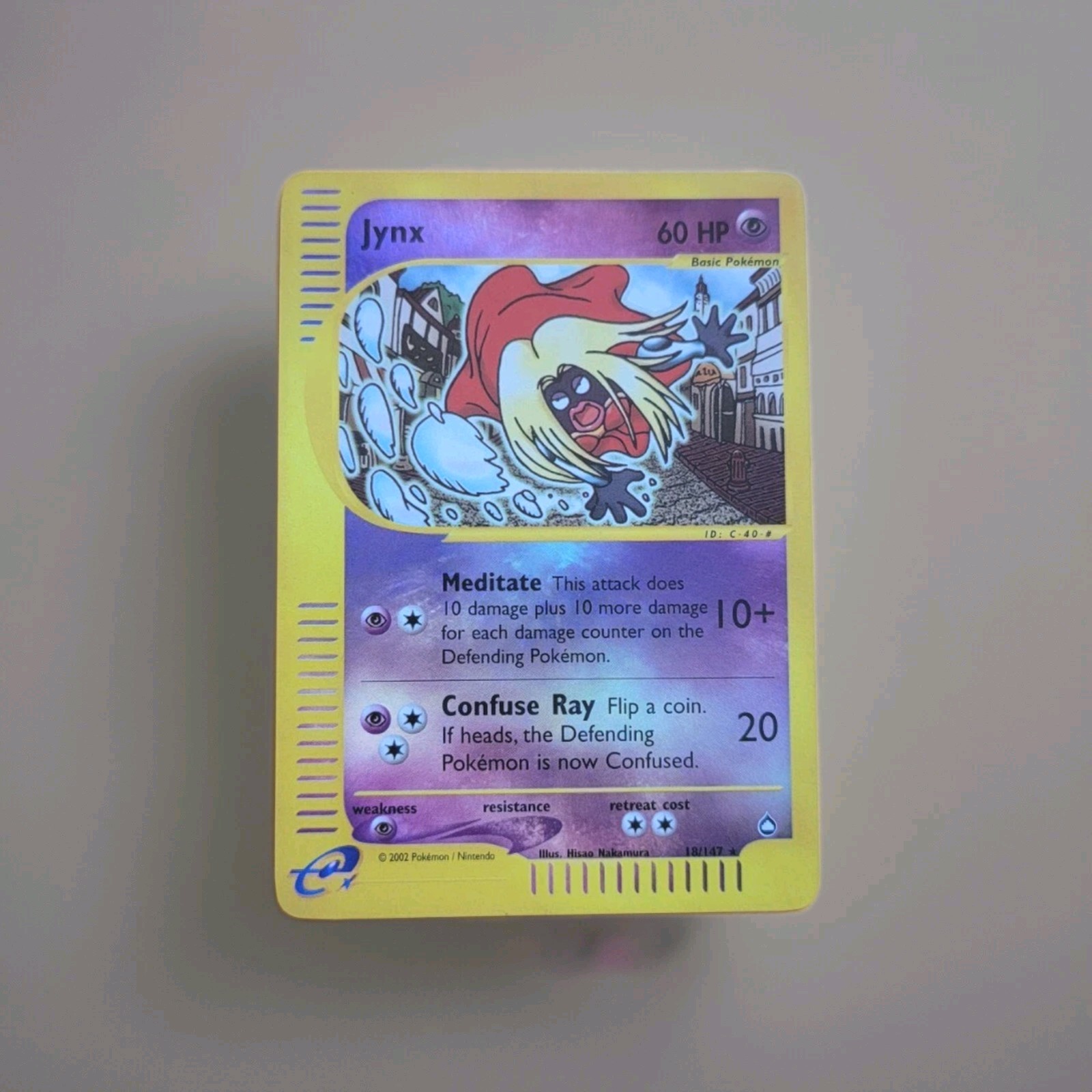 Pokemon Jynx Card Aquapolis 18/147 Reverse Holo Rare