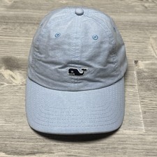 Vineyard Vines Hat Cap Strap Back Light Blue Whale Embroidered Mens Classic Logo