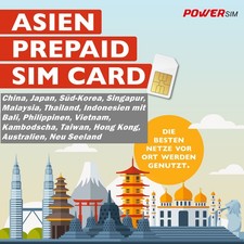 WOW Asien / Australien SIM Karte / eSIM Prepaid Internet für Reisen Ohne Vertrag