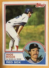 Topps 1983 WADE BOGGS Rookie▫️ Boston Red Sox #498