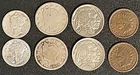 Lot of 8 coins total Mercury Dime, Indian Head Cents, Buffalo Nickels, V-Nickels