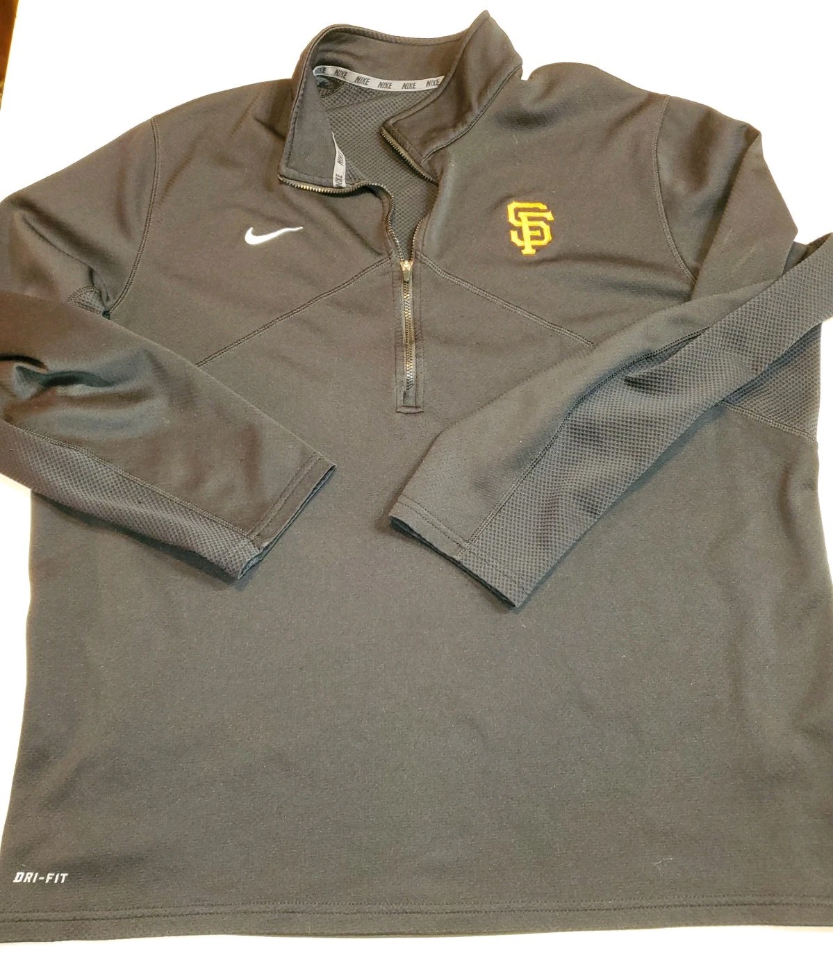SACAI X NIKE SAN FRANCISCO GIANTS NIKE DRI FIT PULLOVER 1 4 ZIP GIACCA XXL