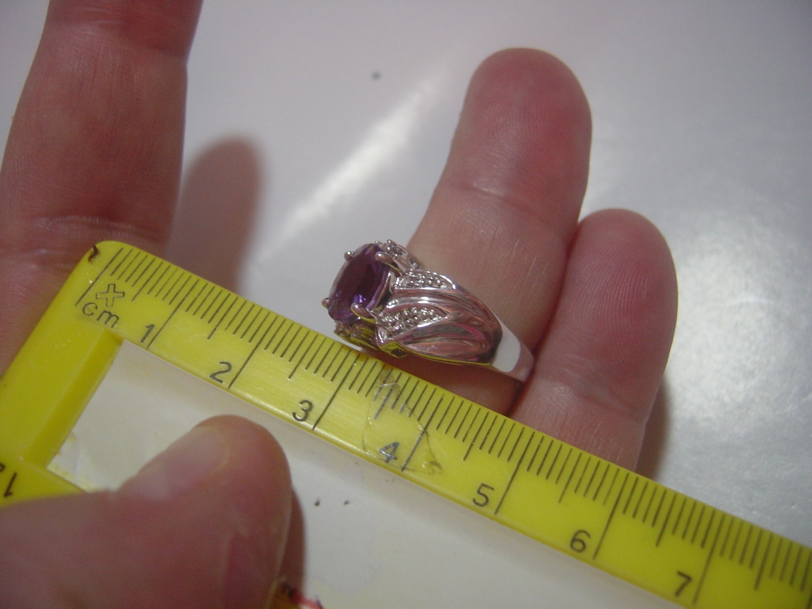 vintage Solid Silver Ring-superb natural deep vio… - image 10