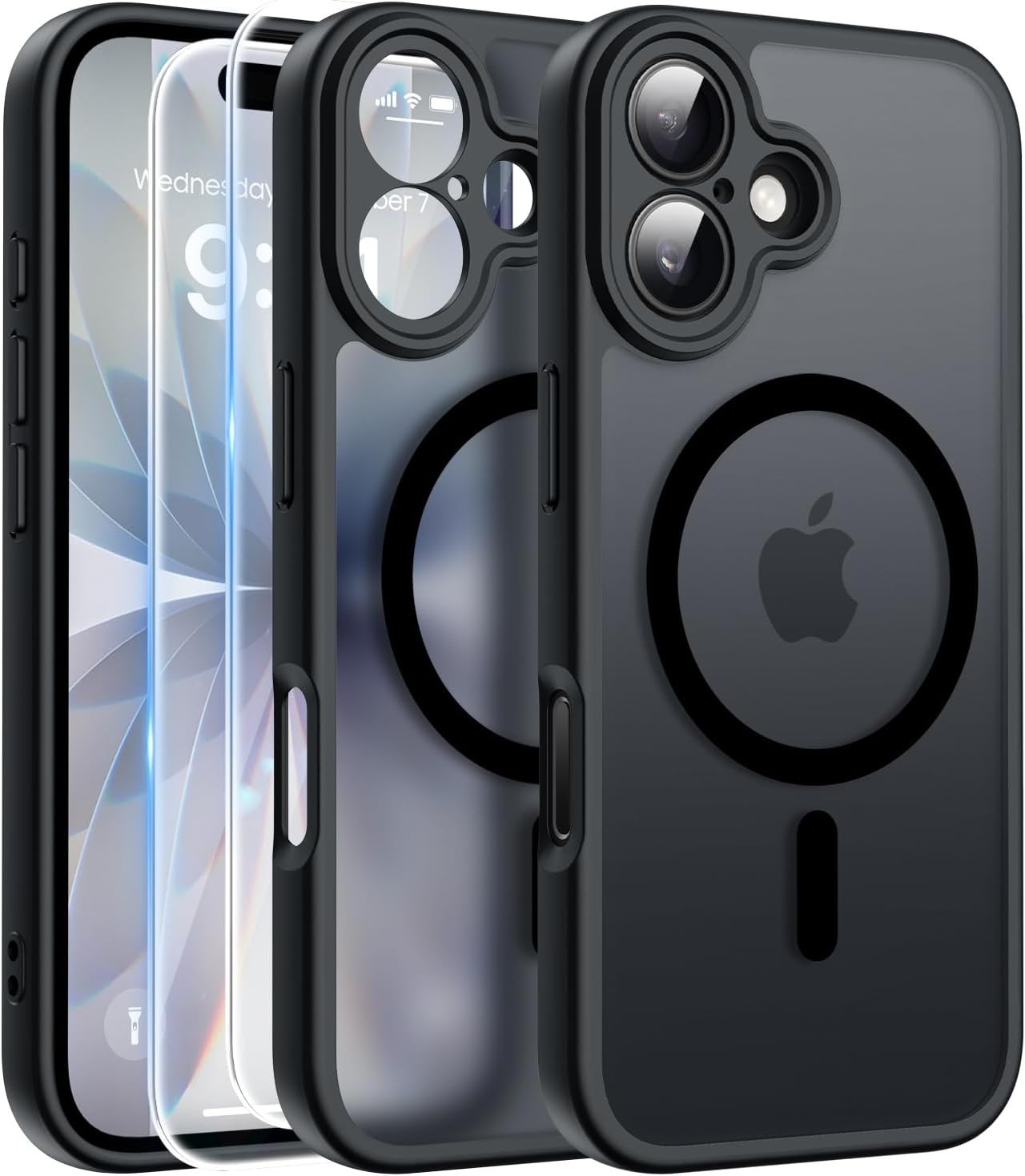 FLLAO Magnetica Cover per iPhone 17 con 2 Pellicole in Vetro Temperato