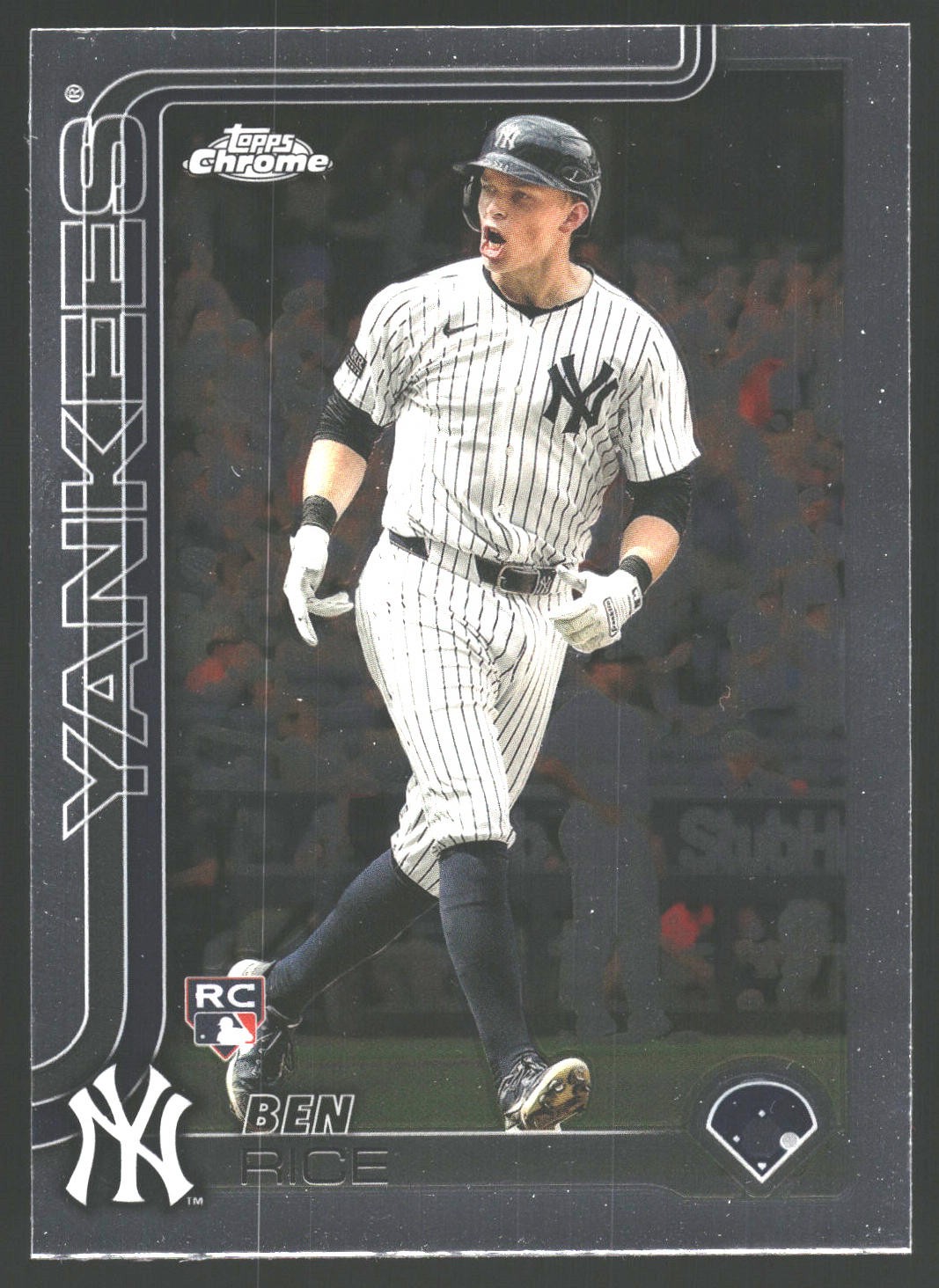 2025 Topps Chrome #139 Ben Rice New York Yankees Rookie