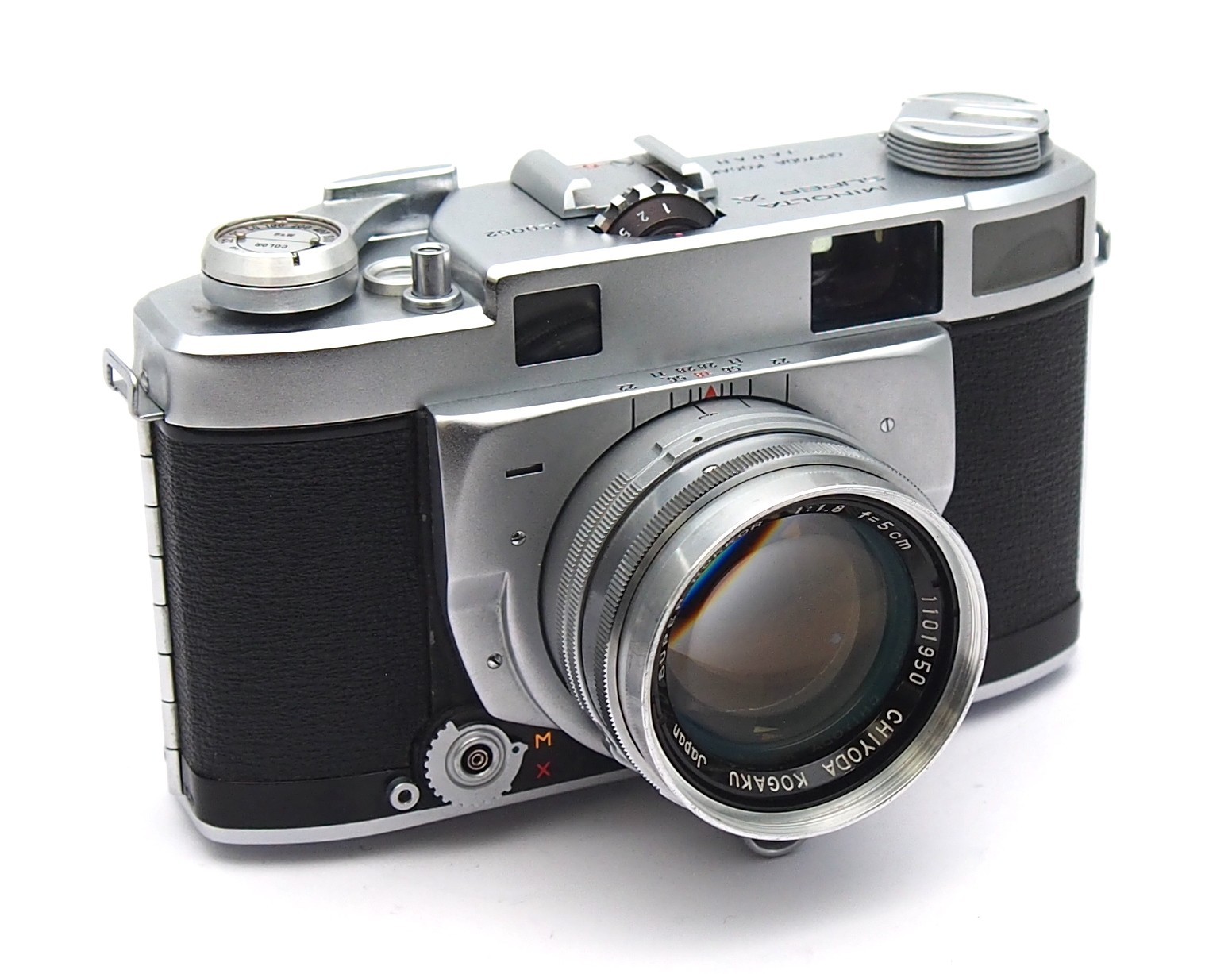 Minolta Super A 35mm Rangefinder Camera w/ 5cm F1.8 Super Rokkor Lens