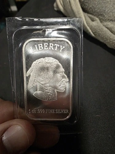 Liberty Indian Head Walking Buffalo 1oz .999 Fine Silver Bar Sealed Uncirculated