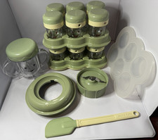 Magic bullet Baby Blender Replacement Cups Screw Top Date Dial, 2 Trays, Blade