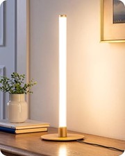 Modern Table Lamp, LED Slim Bedside Lamp with 360  Illumination, Modern-Gold