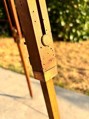 Ancien Trepied En Bois - Vintage Wooden Tripod (Barlebach?) - Photo 1/4