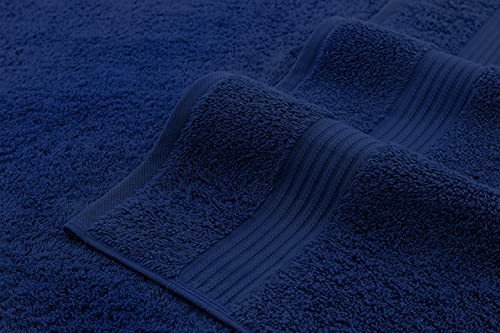 100% Cotton Turkish 6 Piece Towel Set Rapsodi 6 Piece Towel Set Navy Blue - Picture 4 of 6