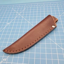 JRE Industries Fixed Blade Knife Sheath Brown Leather Lefthand Belt Case 7"x5.5"