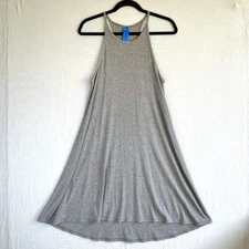 Kit Ace Dress 8 Gray Midi Knee Sleeveless Tank A Line Cashmere Blend Knit Light