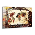 Spice Map Glass Wall Art