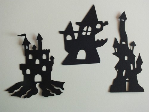 10 HALLOWEEN WITCHES GHOSTS CAT COLDRONS BROOMS DEVILS MONSTER 160gsm cardstock - Picture 21 of 47