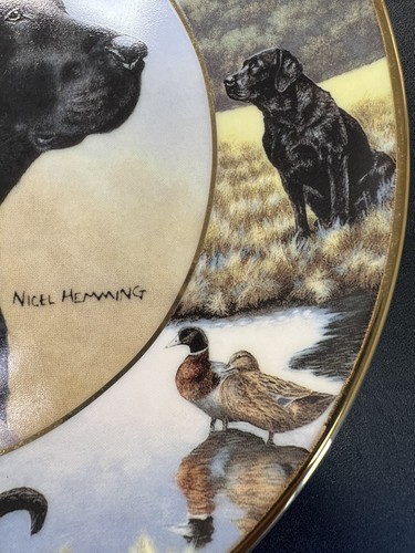 “Loyal Labs” By Nigel Hemming | Royal Doulton | Plate RA #1317 | Franklin Mint - Picture 7 of 12