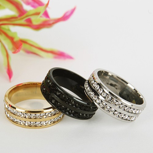 Men/Women CZ Couple Stainless Steel Wedding Rings Titanium Engagement Band 7-1 - - Bild 11 von 28