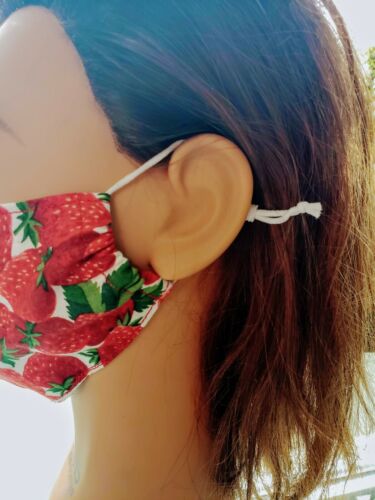 TWO SUPER CUTE FACE MASKS, 2 Pack Fitted Face Covering, Reversible & Adjustable - Picture 8 of 9