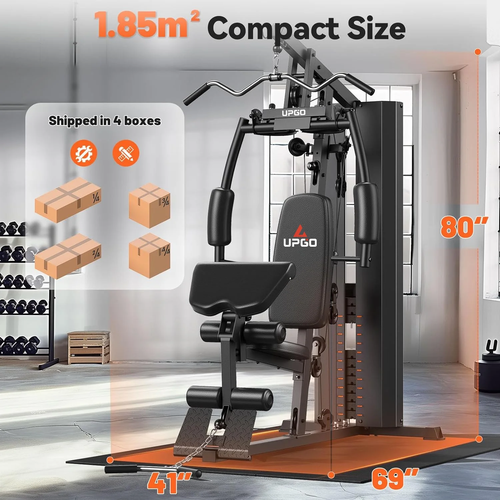 Home Gym Station, Workout Station Home Gym with 154 lbs Weight Stack - Picture 6 of 13