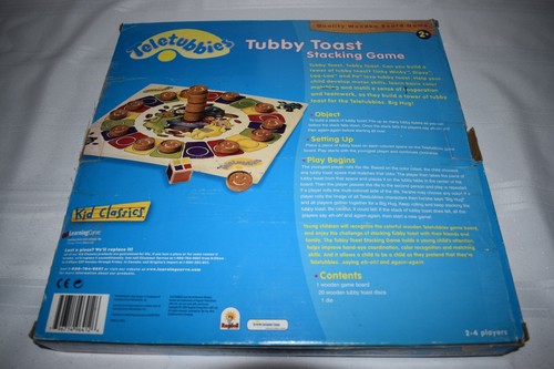 Vtg Teletubbies Tubby Toast Stacking Board Game Wood Ages 2+ Learning Curve 1999 - Picture 13 of 20