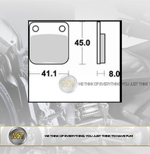 FOR DAELIM OTELLO 125 2007 REAR BRAKE PADS SEMI METALLIC BRAKING