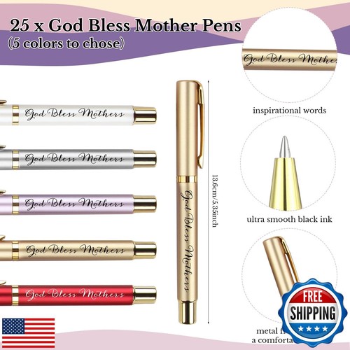 Spakon 25 Sets Mother's Day Church Gifts Bible Verse Notebooks Christian Pens - Picture 3 of 5
