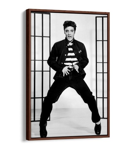 ELVIS JAILHOUSE ROCK B - EFECTO FLOTANTE LONA ARTE FOTOGRÁFICO IMPRESIÓN - BLANCO Y NEGRO - Imagen 2 de 12