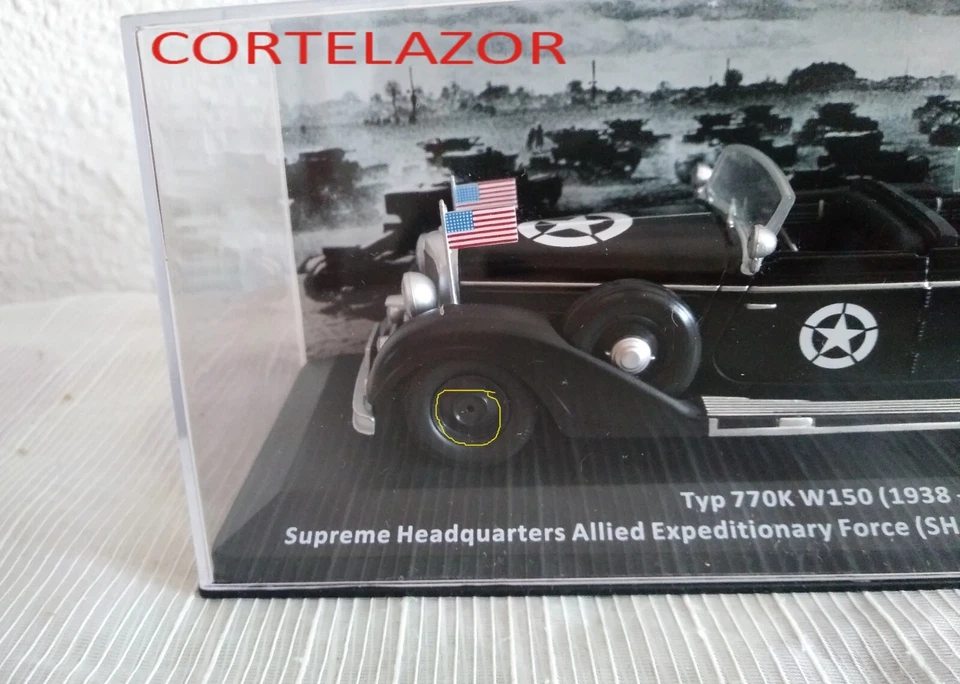 COCHE MILITAR MILITARY CAR MERCEDES TYP 770K W150 IXO 1/43 IN BOX - Imagen 4 de 4