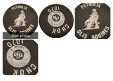 PETROLIA GLIS SQUIRES VINTAGE VICEROY MFG. OHA CHOK 1070 OFFICIAL GAME PUCK 🇨🇦