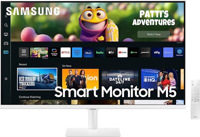 Samsung 32'' M50C FHD Smart Monitor with Streaming TV - White LS32CM501ENXZA