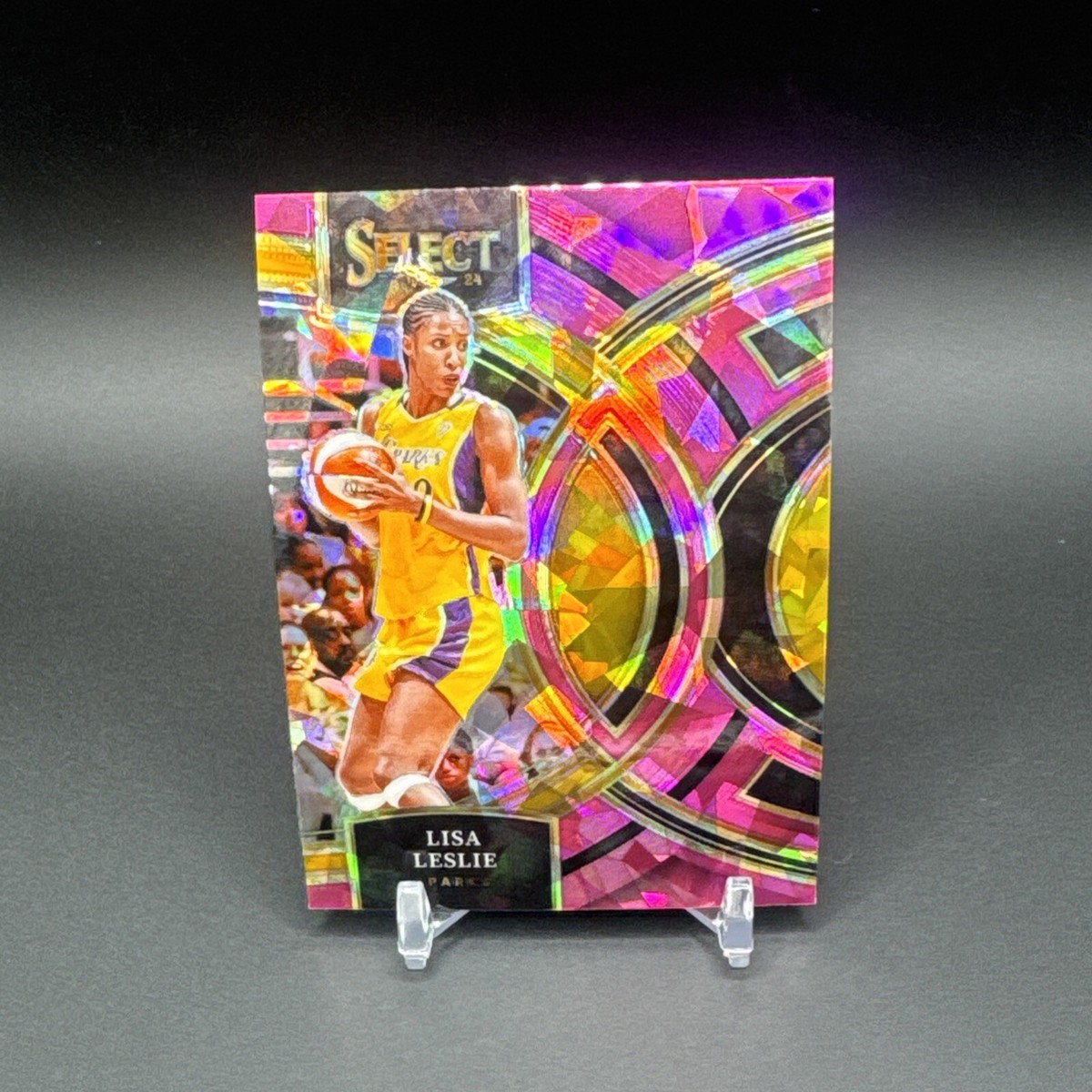 2024 PANINI SELECT WNBA LISA LESLIE PINK CRACKED ICE PRIZM PREMIER