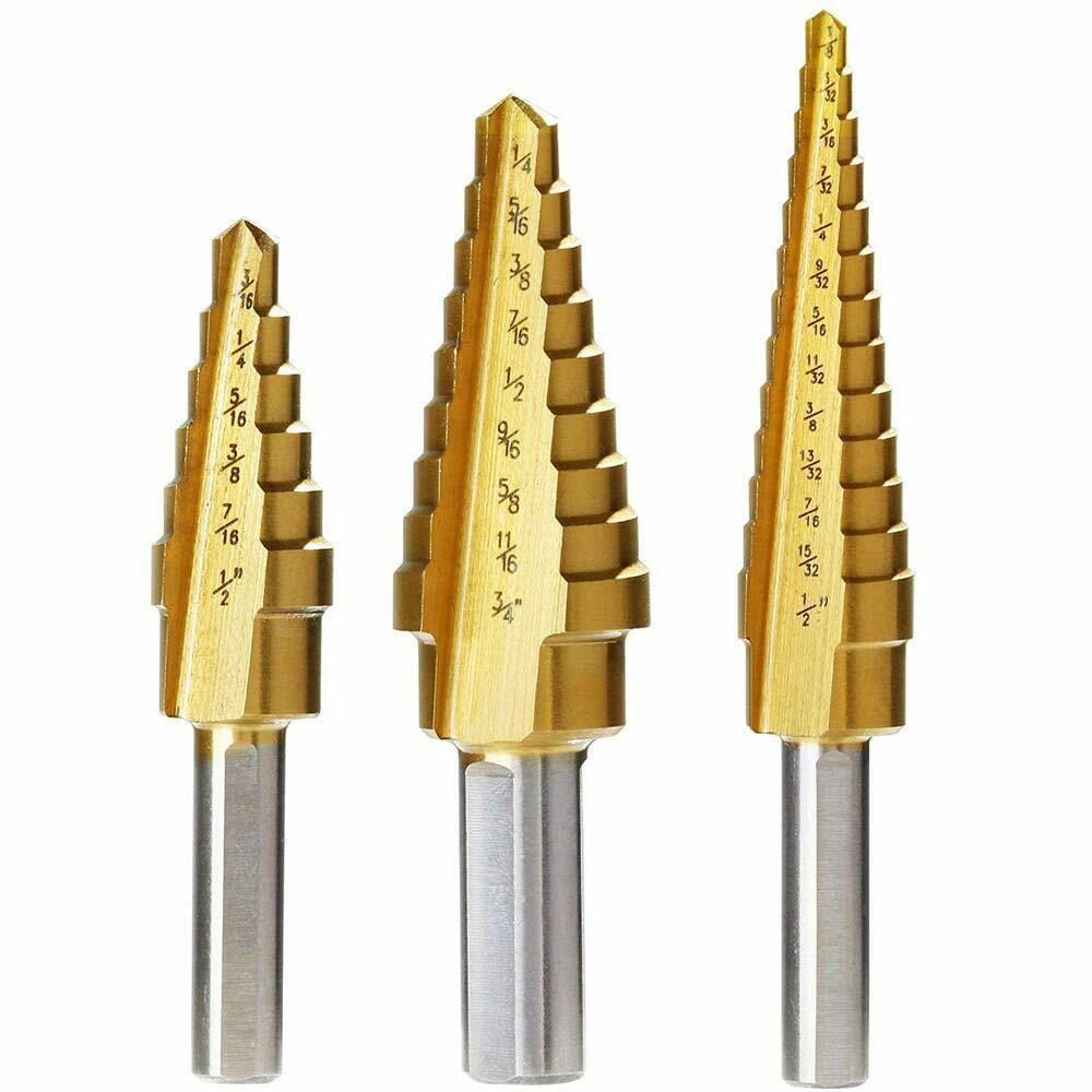 1 Pc HSS Steel Large Step Cone Titanium Coated Metal Drill Bit Cut Tool Set Hole Cutter 4 12/20 - View #7