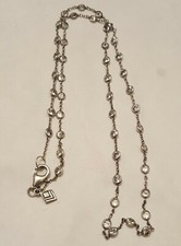 Silpada Sterling Silver Rain Drop Cubic Zirconia CZ Necklace 22" Long N1962