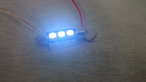 Pair of White 36mm 3 SMD Canbus Super Bright LED Bulbs 3423 3425 46413 6418 - Picture 4 of 5