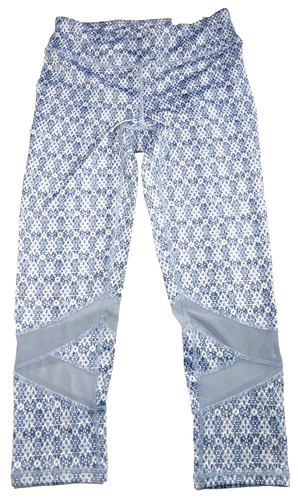 NEUF Gaiam Femme S Om Align Essie Yoga Capri Leggings Pantalon Stonewash Bleu