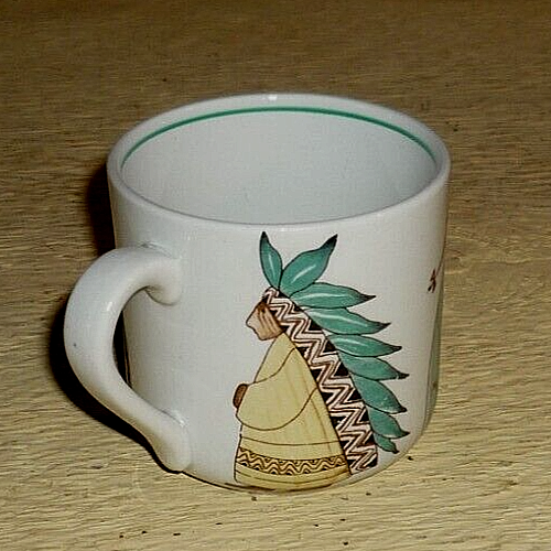 Rare ARABIA Finland kid's cup NATIVE PEOPLE PARADE Eskimo African Chinese Indian - Picture 8 of 12