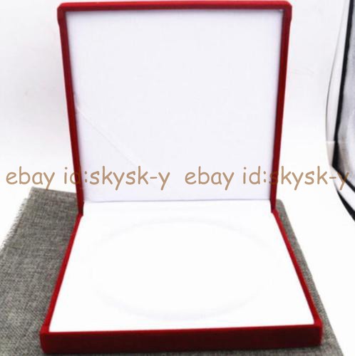 7 X 7" Large Red Velvet Jewelry Necklace Boxes Christmas Gift Box Presentation - Picture 3 of 9