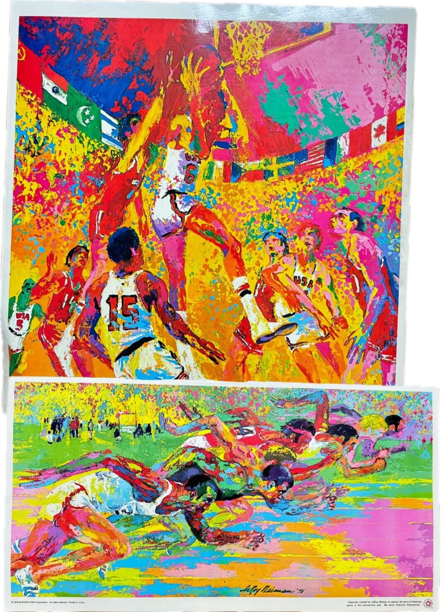 1976 Burger King Olympic Track and Basketball Posters by LeRoy
