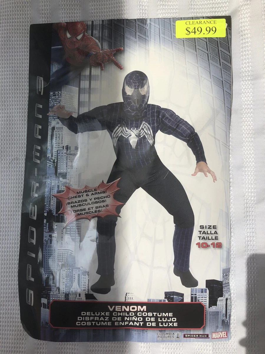 Costume bambino Spiderman 3 Venom Deluxe petto muscoloso