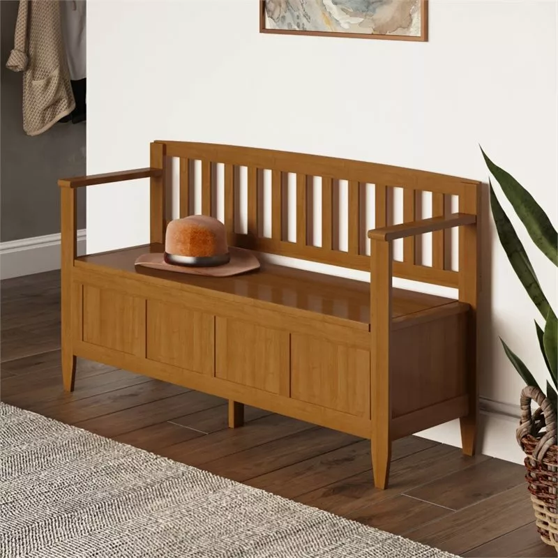 Simpli home outlet entryway storage bench