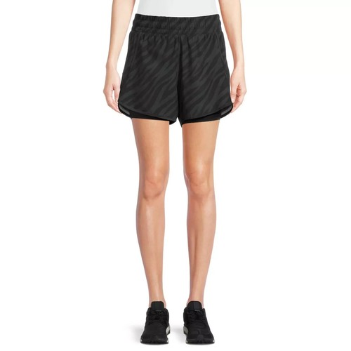 NEW Avia Women's Bike Liner Zebra/Tiger Print Black Running Shorts LG (12-14) - Picture 6 of 16