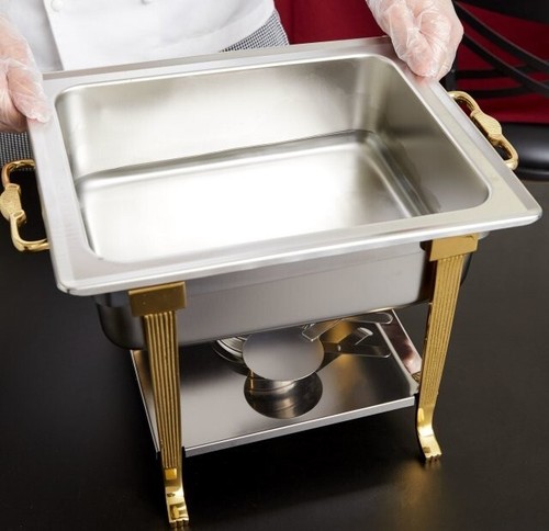 Vollrath 4,1 cuartos Chafer tamaño medio con adornos clásicos de latón - Imagen 6 de 6