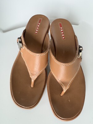 ❤︎❤︎PRADA ウェッジサンダル❤︎❤︎ PRADA(プラダ) サンダル 35 1/2 レディース - 黒 ウェッジソール