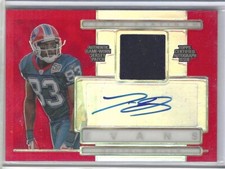 LEE EVANS 2009 TOPPS PLATINUM RED REFRACTOR PATCH AUTO #D 10/10